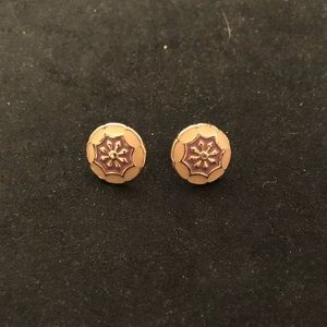 Boho Peach and Purple Earrings